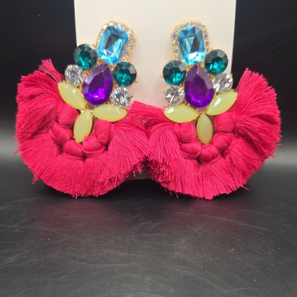 New:Elegant Multicolor Statement Earrings - image 1